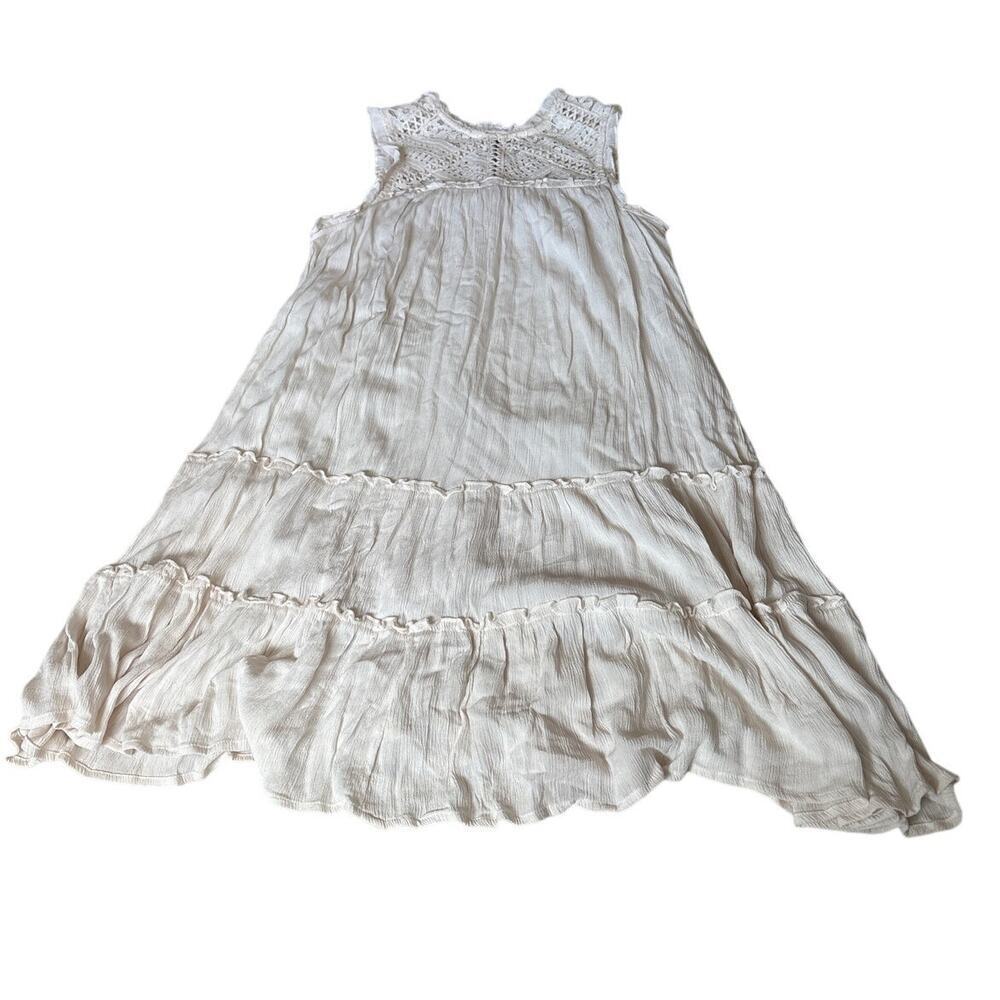 Eyelet Lace Inset Boho Cotton Swing Dress